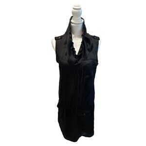 2/$30 DKNY Dress Womens Black Fairy Drawstring Goth Gothic Grunge y2k size M‎